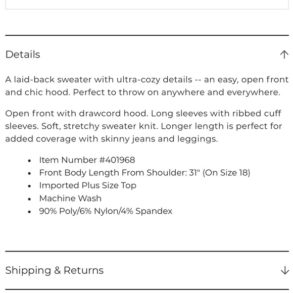 Lane BryantOpen Front Hooded Cardigan - Picture 5 of 9